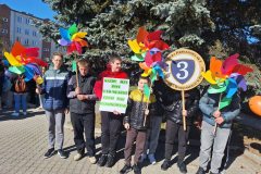 Reprezentacja szkoły na pochodzie