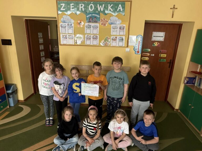 Certyfikat dla oddziału przedszkolnego